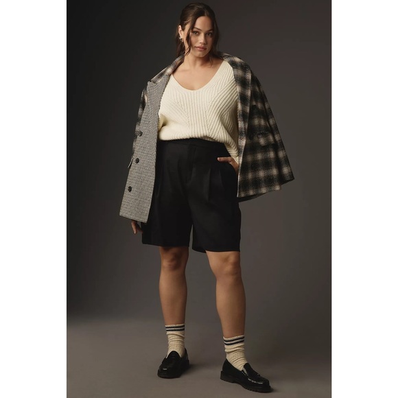 Anthropologie Maeve | V-Neck Sculptured Pullover Sweater ~ XLP - Picture 2 of 12